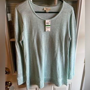 Style & Co mint sweater PL NWT